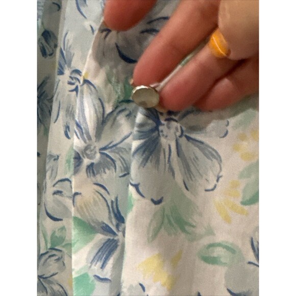 J.I.T. Sleep Floral White Housecoat Robe Short Sleeve  Buttons XL - Picture 8 of 9